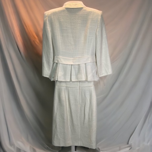 Vintage 90s Y2K Linen Blend Skirt Set with Jacket Blazer - Picture 2 of 10